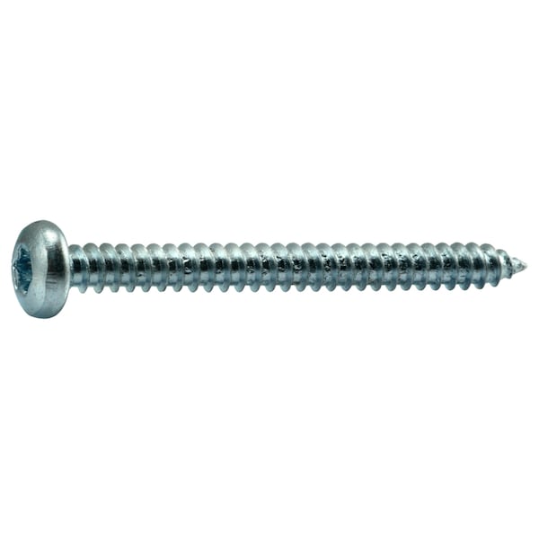 Midwest Fastener Sheet Metal Screw, #10 x 2 in, Zinc Plated Steel Pan Head Torx Drive, 15 PK 37028 - main